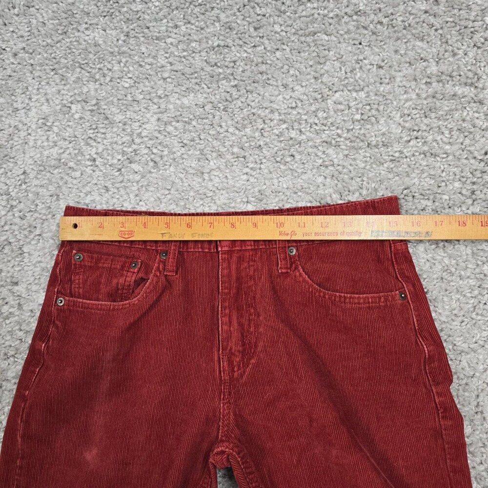 Levi's‎ 502 Mens Corduroy Straight Leg Pants Red Size 30 (fits 29x27) - Picture 13 of 16